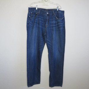 Lucky Brand* Men's 1.5" Belt Loop Denim Wash Straight Blue Jeans~ Size W38 x L32